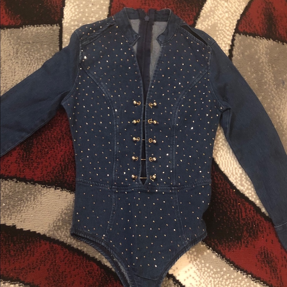 👀👀👀 Studded Denim Bodysuit Bring Sexy Back To Your Jeans 👀
